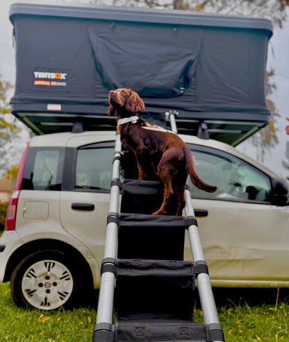 Designed for Tentbox Roof Tent / OEX Vertex Lite 130 Ladder Steps Attachment Upgrade (Dog and Sensory Friendly)