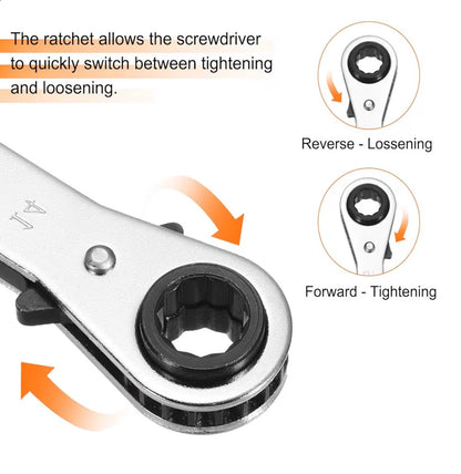 Perfect Tentbox Accessory - Ratcheting Spanner 13mm + 17mm M8 And Security Nuts