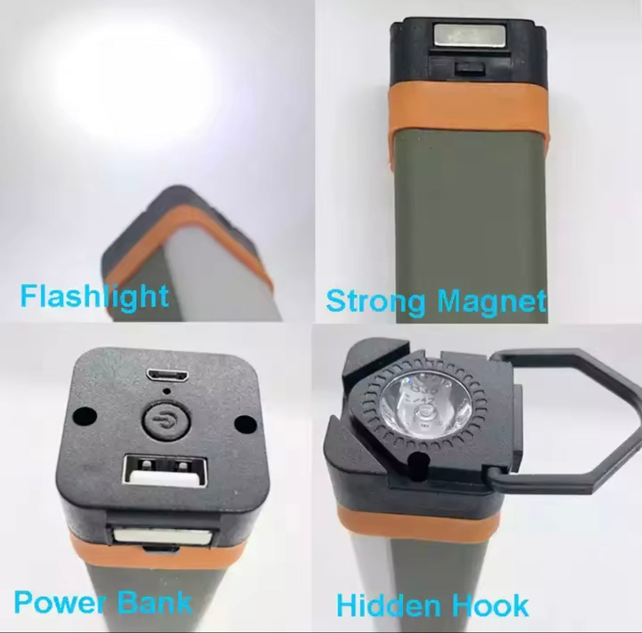 The Ultimate Roof Tent Camping Lightbar - 13” Long - Magnetic Fixing - USB Phone Charging Power Bank - 1 Year Warranty